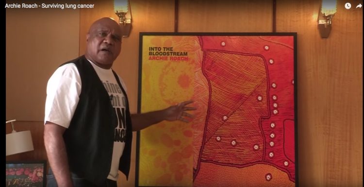 This is an image from a clip with singer-songwriter Archie Roach