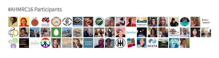 Some of the people  sharing the #AHMRC16 news on Twitter