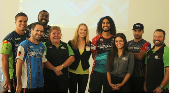 Dr Karen McPhail-Bell (pictured, centre) partnered with @DeadlyChoices and @IUIH_ for her PhD research. At that time, Deadly Choices covered South East Queensland – now they’re across Queensland and interstate.