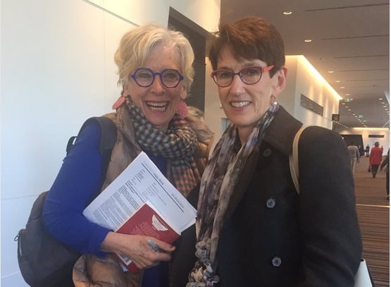 Maggie Beer with Dr Jane Fischer, the president of Palliative Care Australia