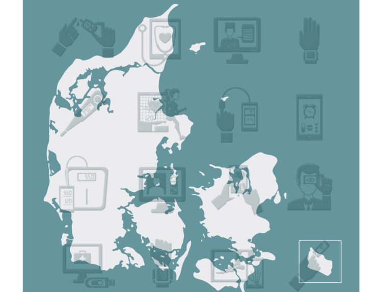 Image from the cover of a report, Denmark – a telehealth nation.