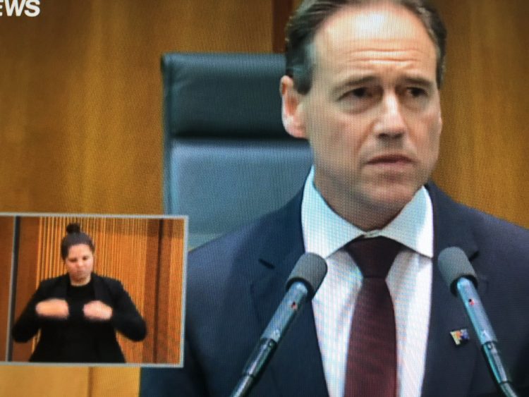 Health Minister Greg Hunt presenting an upbeat assessment, though others were more cautious