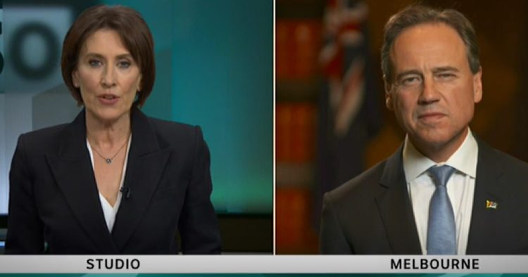 A question by Virginia Trioli prompted the Health Minister's attack