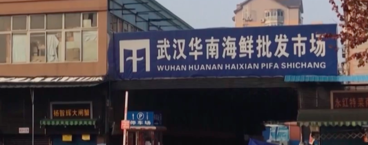 The now-closed Wuhan wet market which, in the early days of the pandemic, was blamed as the source of the virus.