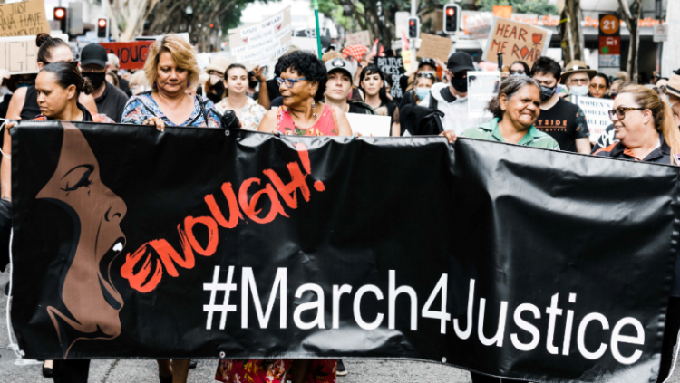Putting women's safety on the agenda, including for mental health. #March4Justice rally, Brisbane. Photo by Stewart Munro on Unsplash