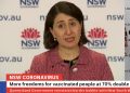 NSW Premier speaking at 10 September press conference. Image sourced ABC TV