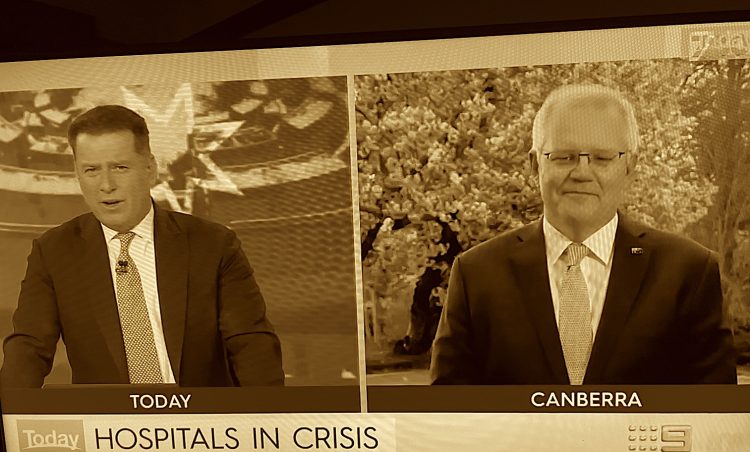 Prime Minister Scott Morrison is on the attack over states' calls for more hospital funding, with the Queensland Government in his sights. Still from Channel Nine interview aired on ABC TV's 7.30 Report