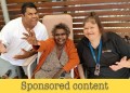 Jared Kartinyeri, Ina Williamson and Nari Sinclair at Kanggawodli on World Kidney Day