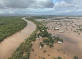 During flooding in the Fitzroy Valley, the only way in to save cattle was by chopper. Credit: Foundation for Indigenous Sustainable Health (FISH)