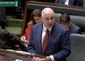 Treasurer Tim Pallas delivers the Victorian Budget