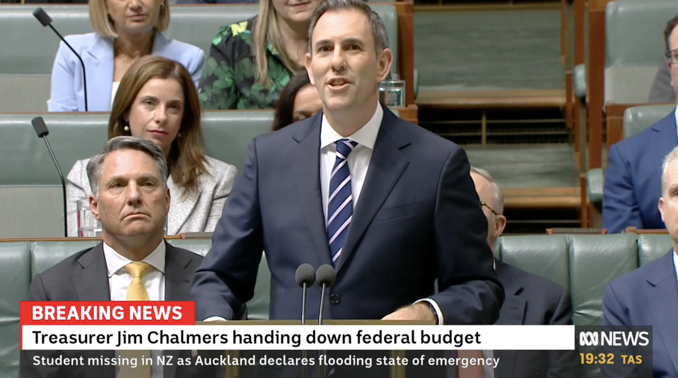 Screenshot of ABC TV Budget coverage