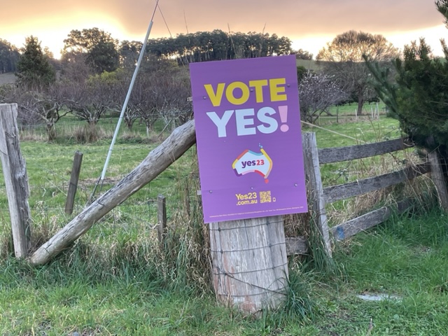 Signs of support. Rural lutruwita/Tasmania. Photo by Melissa Sweet