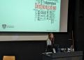 Professor Anne Marie Thow challenged researchers to consider: how can my research support decolonisation? Photo by Dr Jennifer Lacy-Nichols at @WePublicHealth