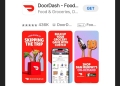 DoorDash, how it appeared in the App Store, on 24 July, 2025